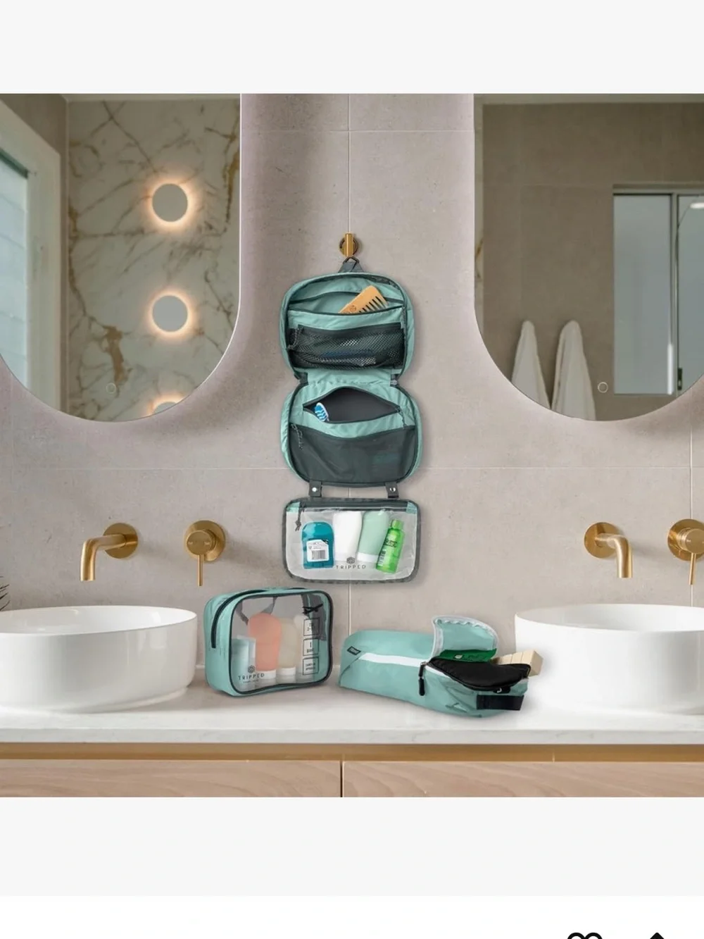 Tripp nyc Teal Travel Dopp Kit Toiletry Bag